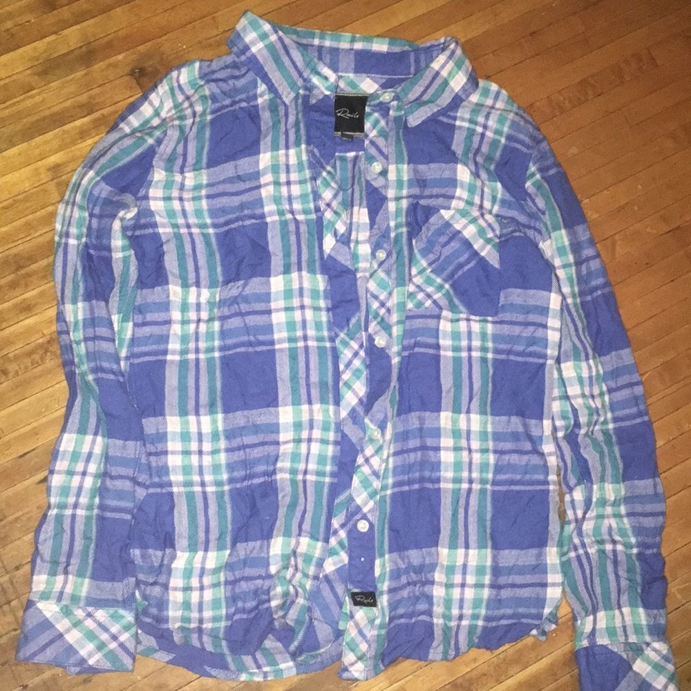 Rails Charli S blue plaid shirt